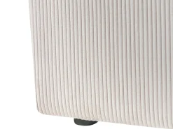 Seng med opbevaring LILLEBONNE Fløjl Lys Beige 140 x 200 cm