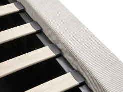 Seng med opbevaring LILLEBONNE Fløjl Lys Beige 180 x 200 cm