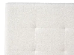 Seng med opbevaring LORIENT Boucle Cremehvid 180 x 200 cm