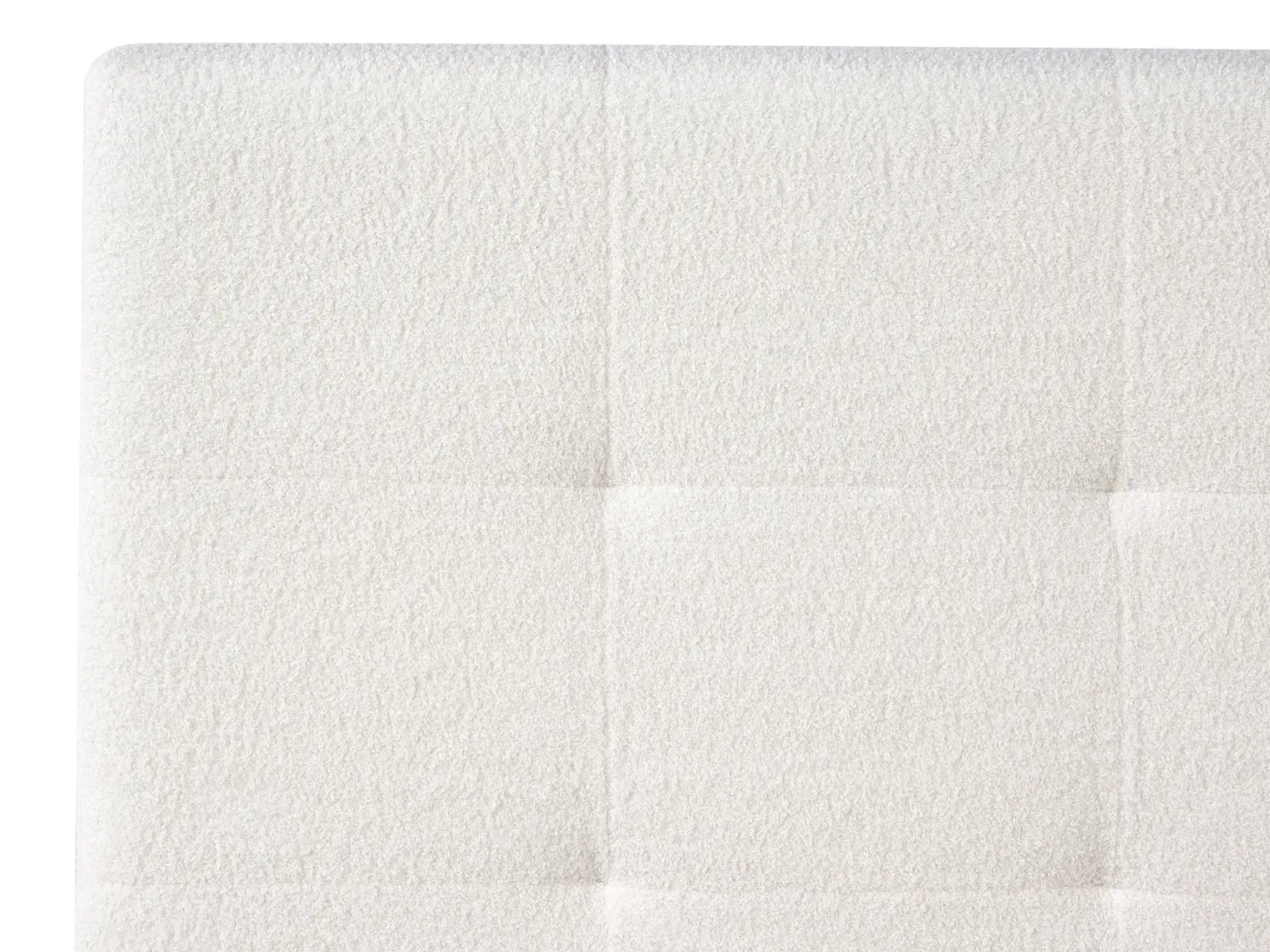 Seng med opbevaring LORIENT Boucle Cremehvid 180 x 200 cm