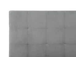 Seng med opbevaring LORIENT Velour Lysegrå 180 x 200 cm
