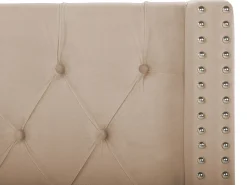 Seng med opbevaring LUBBON Velour Beige 160 x 200 cm