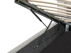 Seng med opbevaring LUBBON Velour Lysegrå 140 x 200 cm