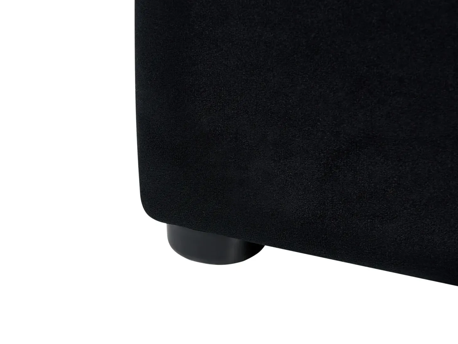 Seng med opbevaring LUBBON Velour Sort 160 x 200 cm