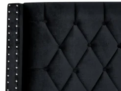 Seng med opbevaring LUBBON Velour Sort 160 x 200 cm