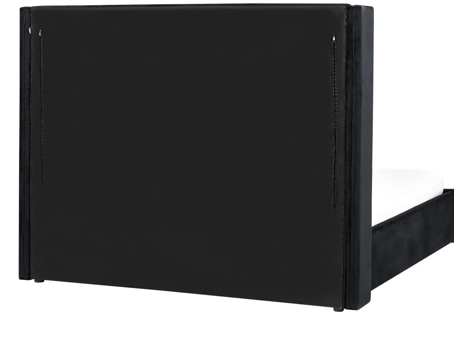 Seng med opbevaring LUBBON Velour Sort 160 x 200 cm