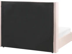 Seng med opbevaring LUBBON Velour Pastellrosa 160 x 200 cm