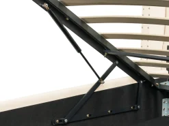 Seng med opbevaring LUBBON Velour Cremehvid 160 x 200 cm