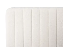 Seng med opbevaring LUNAN Boucle Hvid 180 x 200 cm