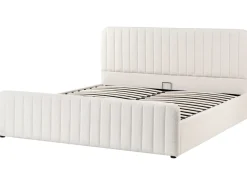 Seng med opbevaring LUNAN Boucle Hvid 180 x 200 cm
