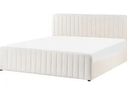 Seng med opbevaring LUNAN Boucle Hvid 180 x 200 cm