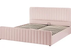 Seng med opbevaring LUNAN Pastellrosa 180 x 200 cm
