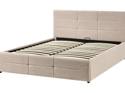 Seng med opbevaring MASSOGNES Boucle Beige 140 x 200 cm
