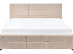 Seng med opbevaring MASSOGNES Boucle Beige 140 x 200 cm