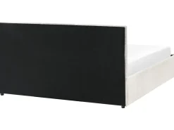 Seng med opbevaring MASSOGNES Boucle Cremehvid 160 x 200 cm