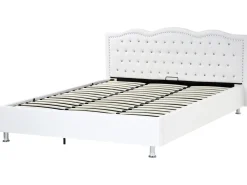 Seng med opbevaring METZ Kunstlæder Hvid 180 x 200 cm