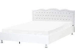 Seng med opbevaring METZ Kunstlæder Hvid 180 x 200 cm
