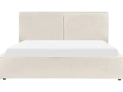 Seng med opbevaring MOISSAC Boucle Cremehvid 160 x 200 cm