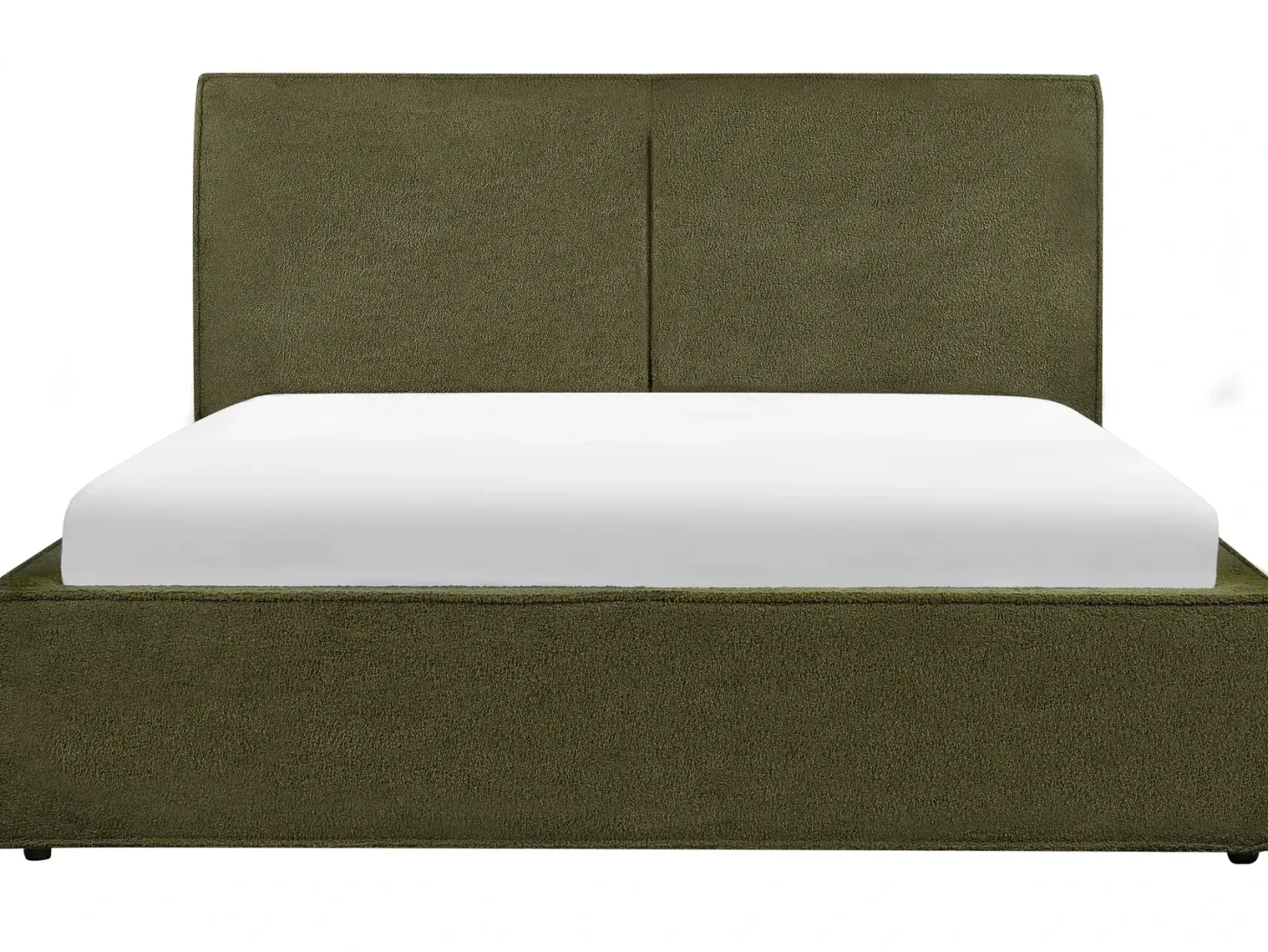 Seng med opbevaring MOISSAC Boucle Mørkegrøn 160 x 200 cm