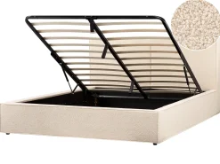 Seng med opbevaring MOISSAC Boucle Beige 180 x 200 cm