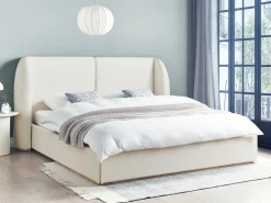 Seng med opbevaring MONESTIER Cremehvid 180 x 200 cm