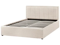 Seng med opbevaring MONTLAUR Boucle Beige 140 x 200 cm