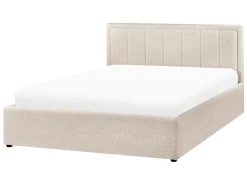 Seng med opbevaring MONTLAUR Boucle Beige 140 x 200 cm