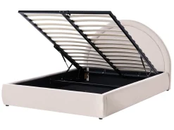 Seng med opbevaring MOUZON Lys Beige 140 x 200 cm