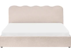 Seng med opbevaring NANTERRE Boucle Beige 180 x 200 cm