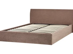 Seng med opbevaring ORBEY Boucle Brun 180 x 200 cm