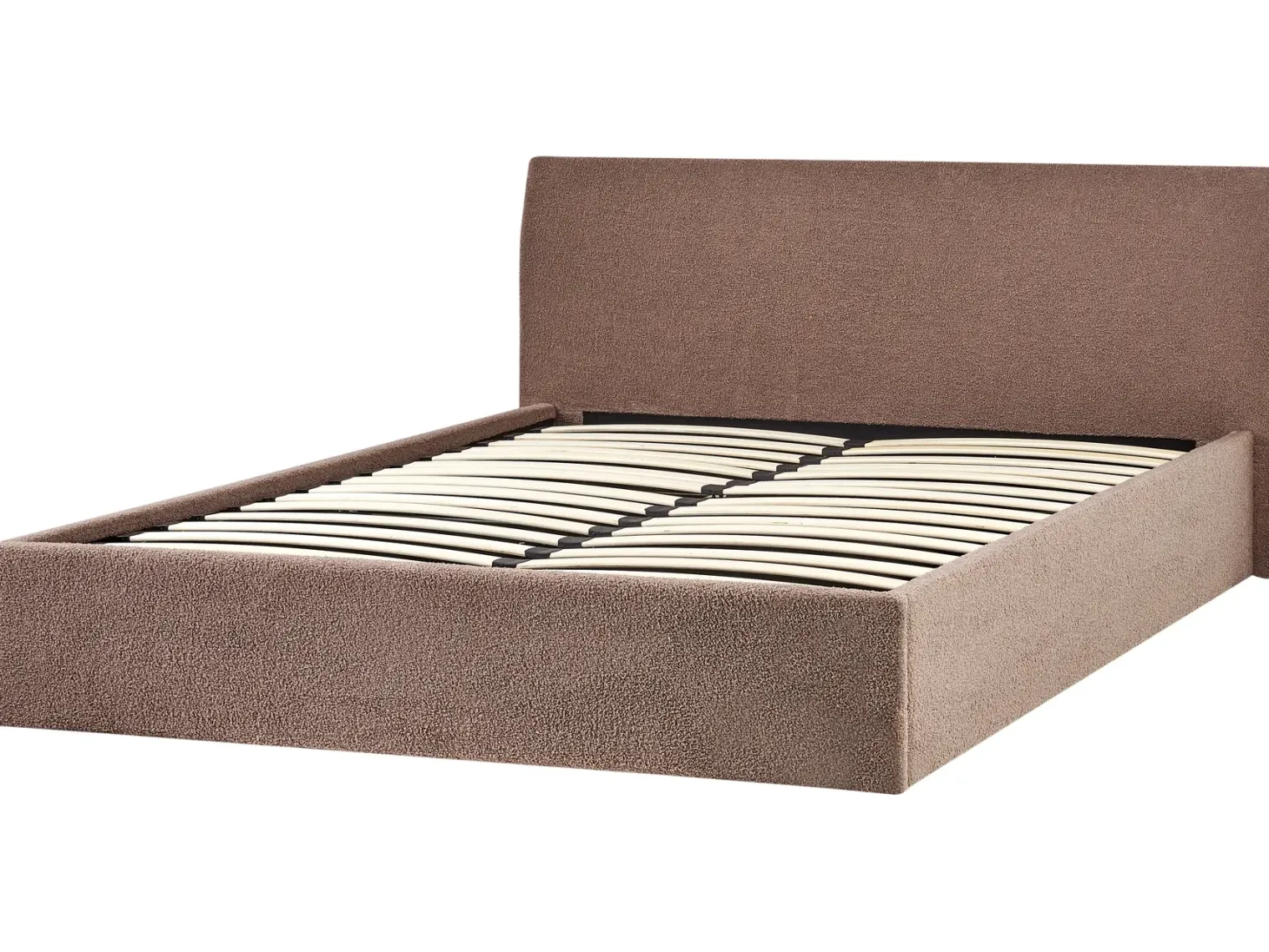 Seng med opbevaring ORBEY Boucle Brun 180 x 200 cm