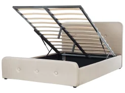 Seng med opbevaring RENNES Beige 140 x 200 cm