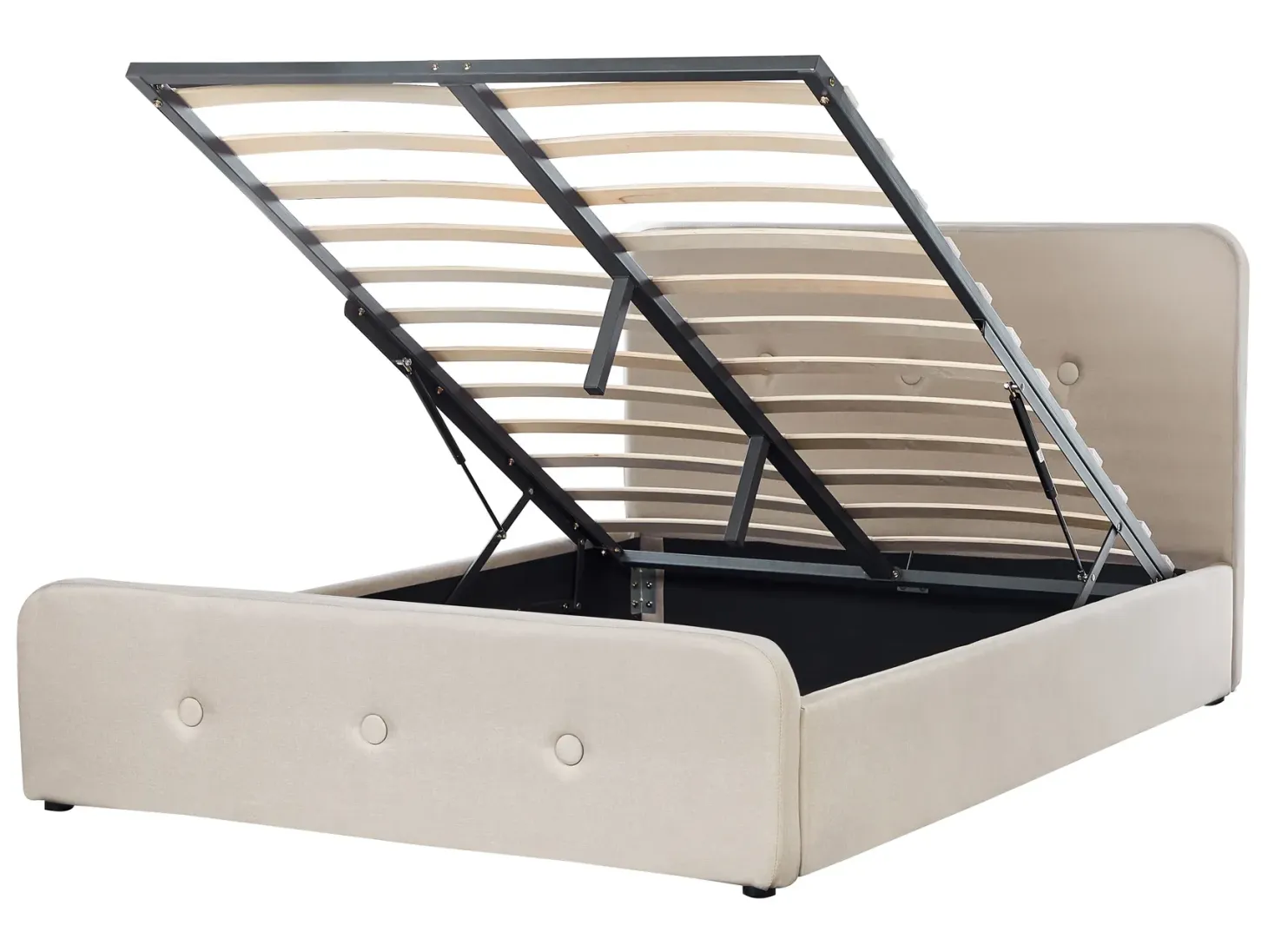 Seng med opbevaring RENNES Beige 140 x 200 cm