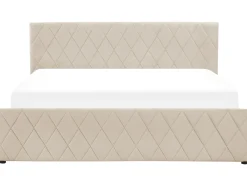 Seng med opbevaring ROCHEFORT Velour Beige 180 x 200 cm