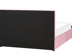 Seng med opbevaring ROCHEFORT Velour Lyserød 160 x 200 cm