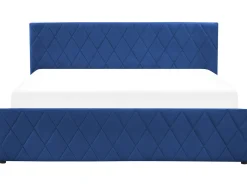 Seng med opbevaring ROCHEFORT Velour Navy Blå 180 x 200 cm