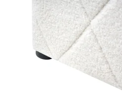 Seng med opbevaring ROCHEFORT Boucle Cremehvid 180 x 200 cm