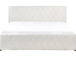 Seng med opbevaring ROCHEFORT Boucle Cremehvid 180 x 200 cm