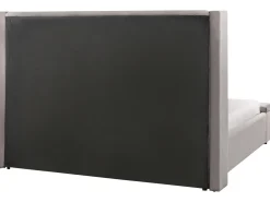 Seng med opbevaringsbænk NOYERS Velour Grå 160 x 200 cm