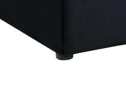 Seng med opbevaringsbænk NOYERS Velour Sort 180 x 200 cm