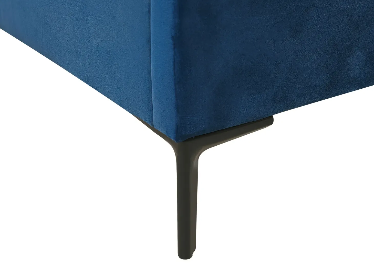 Seng med opbevaring SEZANNE Velour Navy Blå 140 x 200 cm
