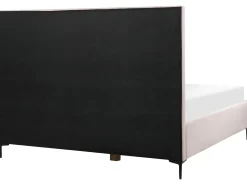 Seng med opbevaring SEZANNE Velour Lyserød 180 x 200 cm