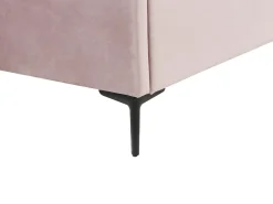 Seng med opbevaring SEZANNE Velour Lyserød 180 x 200 cm