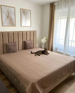 Seng med opbevaring SEZANNE Velour Brungrå 180 x 200 cm