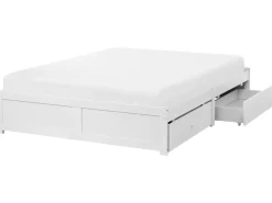 Seng med opbevaringsskuffer uden sengegavl BRUX Hvid 180 x 200 cm