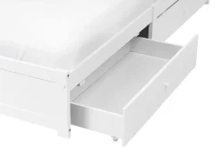 Seng med opbevaringsskuffer uden sengegavl BRUX Hvid 180 x 200 cm