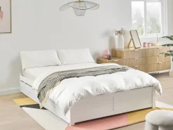 Seng med opbevaringsskuffer uden sengegavl BRUX Hvid 180 x 200 cm