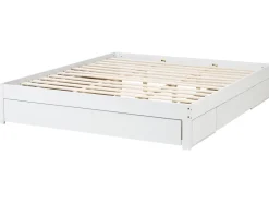 Seng med opbevaringsskuffer uden sengegavl GIAT Træ Hvid 180 x 200 cm