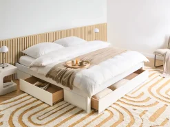 Seng med opbevaringsskuffer uden sengegavl GIAT Træ Hvid 180 x 200 cm