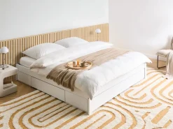 Seng med opbevaringsskuffer uden sengegavl GIAT Træ Hvid 180 x 200 cm